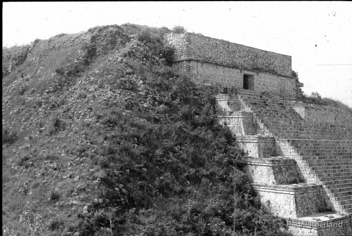 1986, Mexico, motorcycle, ruins, Uxmal