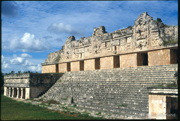 1986, Mexico, motorcycle, ruins, Uxmal