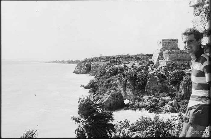 1986, Mexico, motorcycle, ruins, Tulum