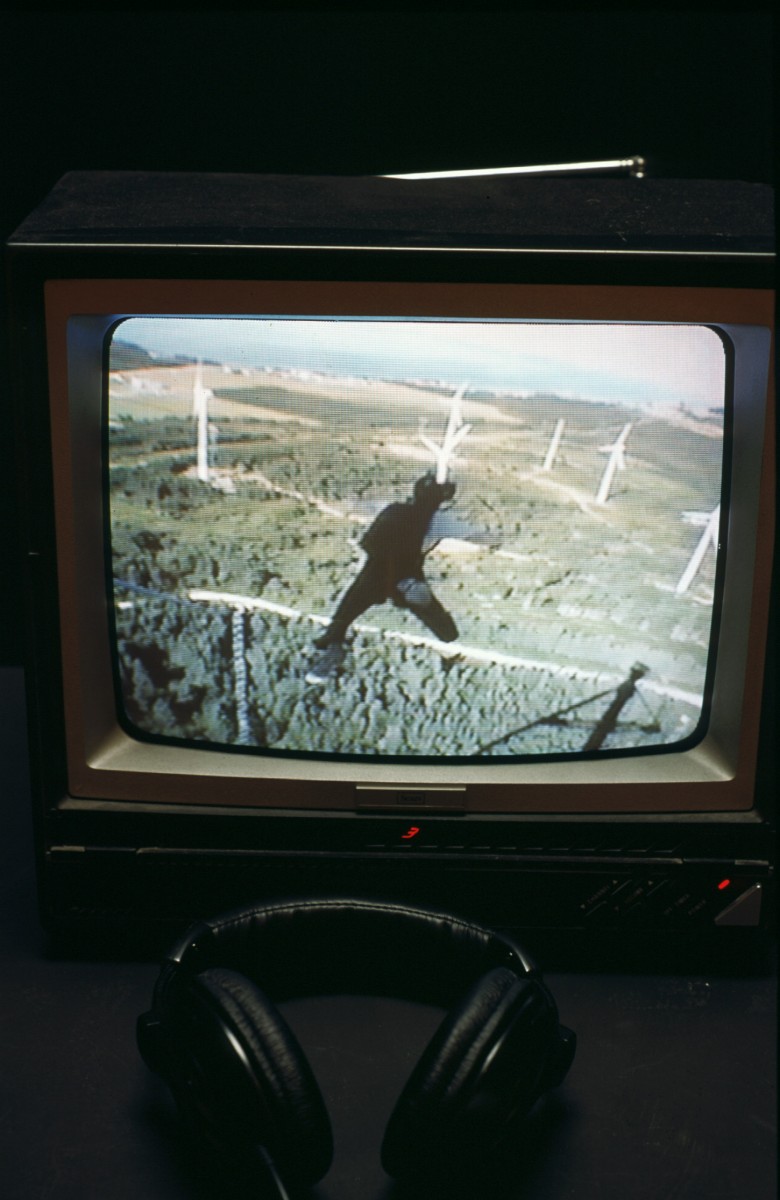 “Éole” from <i>Éole</i>, 2002 – 
										 – Detail showing tv monitor and headphones										
									